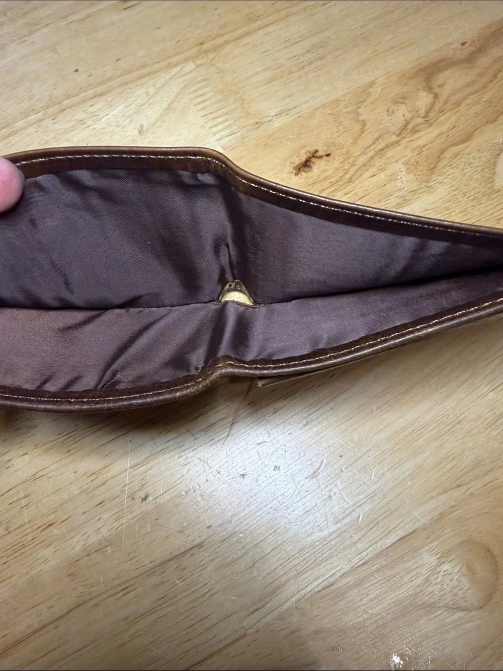 J. Crew Dark Brown Leather Bifold Card Holder